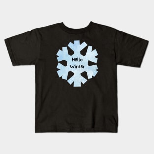 Hello Winter Snowflake Kids T-Shirt